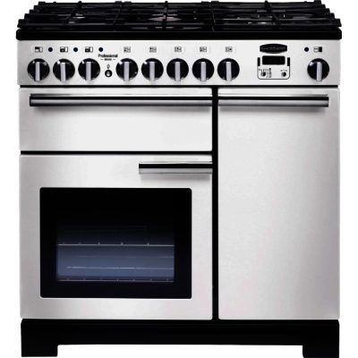 Rangemaster Professional Deluxe 90cm Dual Fuel 98960 Range Cooker in White